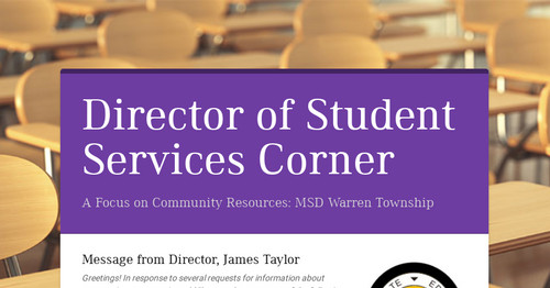 Director of Student Services Corner