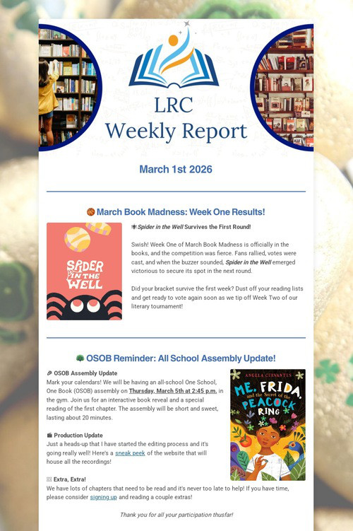 LRC Weekly Update