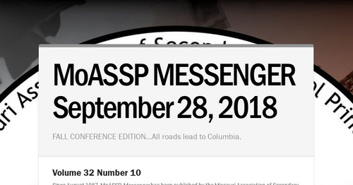 MoASSP MESSENGER September 28, 2018