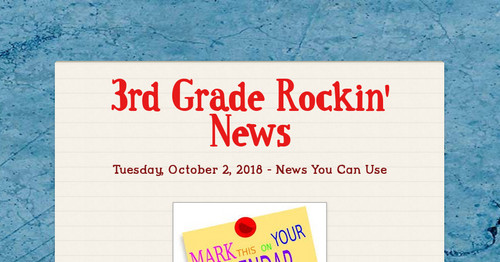 3rd Grade Rockin' News