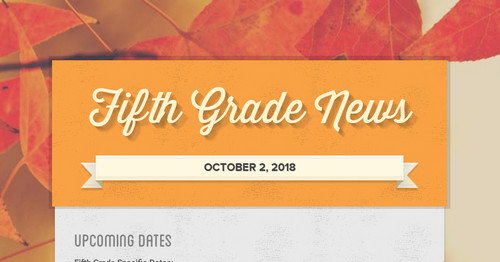 Fifth Grade News
