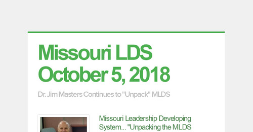 Missouri LDS October 5, 2018