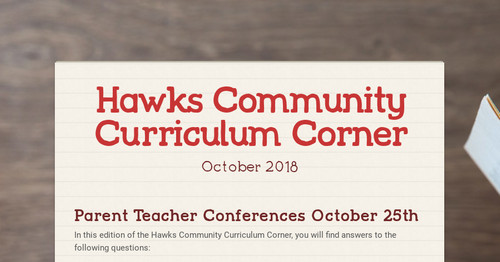 Hawks Community Curriculum Corner