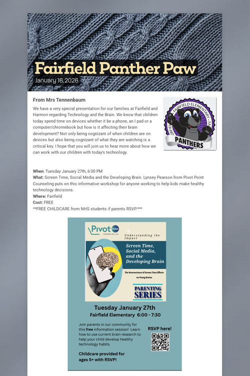 Fairfield Panther Paw
