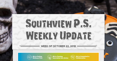 Southview P.S. Weekly Update