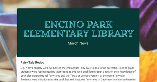 Encino Park Elementary Library | Smore Newsletters