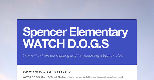 Spencer Elementary WATCH D.O.G.S