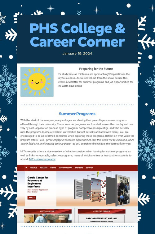 PHS College & Career Corner