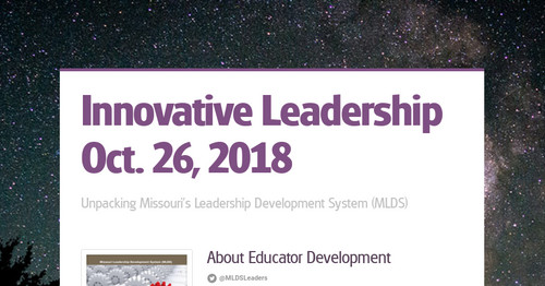 Innovative Leadership Oct. 26, 2018