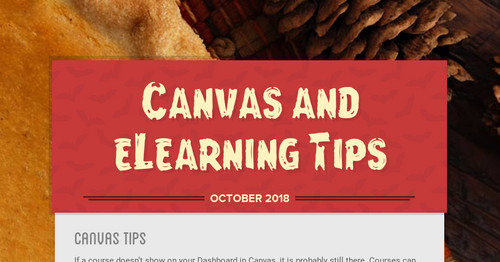 Canvas and eLearning Tips