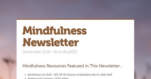 Mindfulness Newsletter