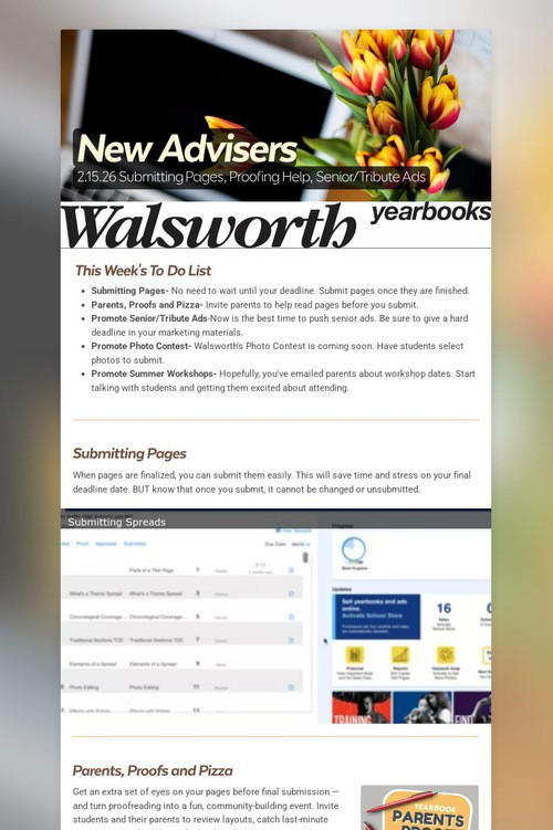 New Advisers