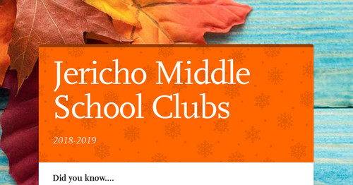Jericho Middle School Clubs