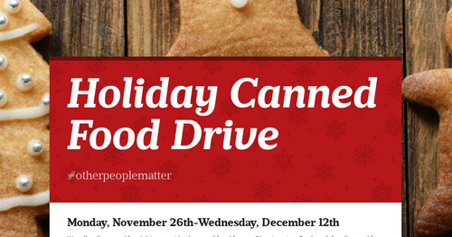 Holiday Canned Food Drive