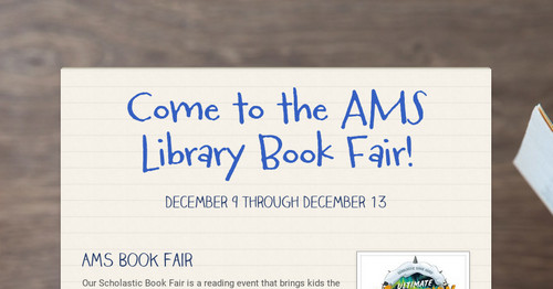 Come to the AMS Library Book Fair!