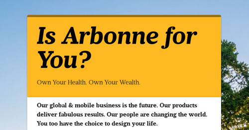 Is Arbonne for You?