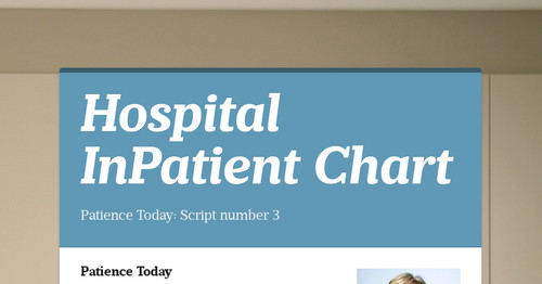 Hospital InPatient Chart