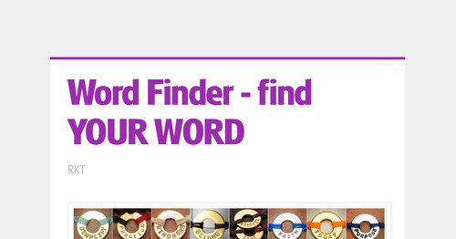 Word Finder - find YOUR WORD