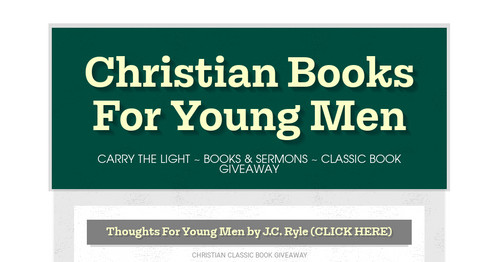 Christian Books For Young Men