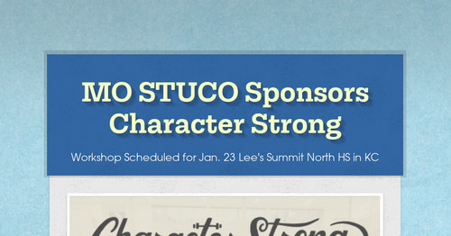 MO STUCO Sponsors Character Strong
