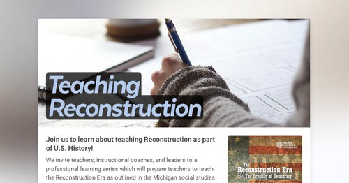 Teaching Reconstruction