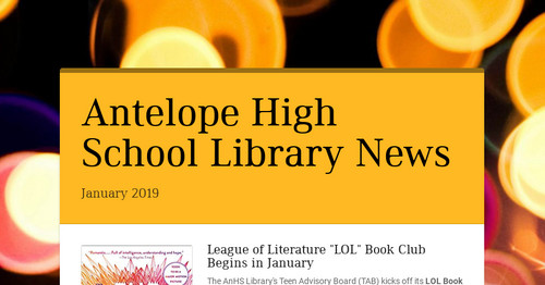 Antelope High School Library News