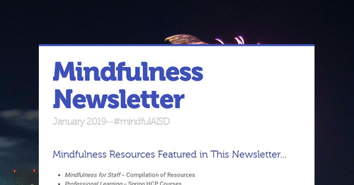 Mindfulness Newsletter