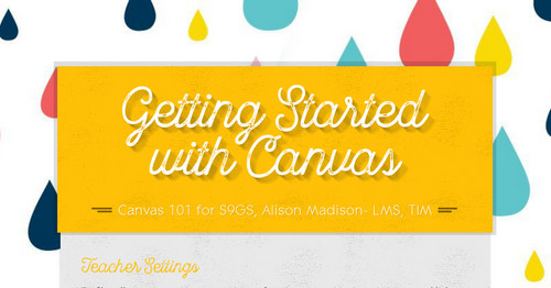 Getting Started with Canvas