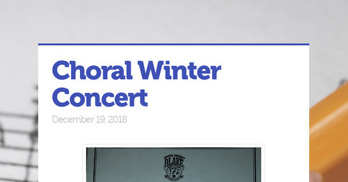 Choral Winter Concert