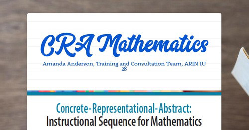 CRA Mathematics | Smore Newsletters