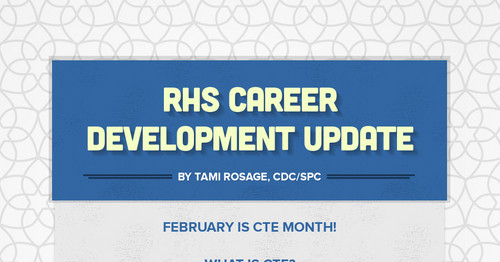 RHS Career Development  Update