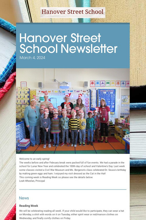 Hanover Street School Newsletter
