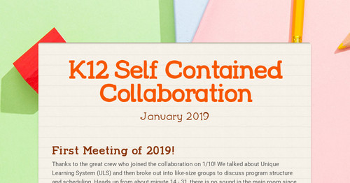K12 Self Contained Collaboration