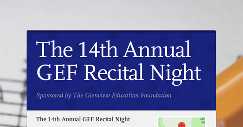 The 14th Annual GEF Recital Night