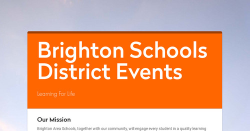 Brighton Schools District Events