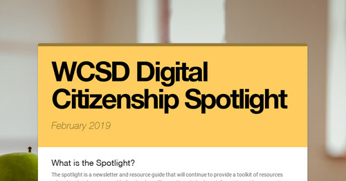 WCSD Digital Citizenship Spotlight