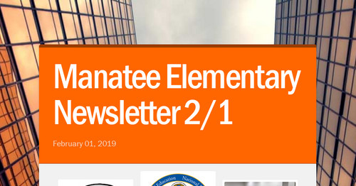 Manatee Elementary Newsletter   2/1