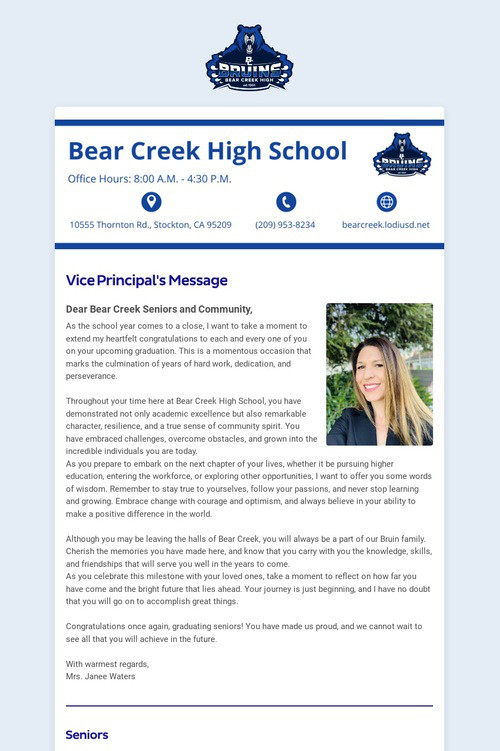 05/26/2024 BCHS Seniors Newsletter