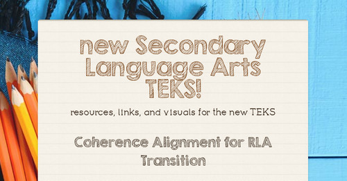 new Secondary Language Arts TEKS!