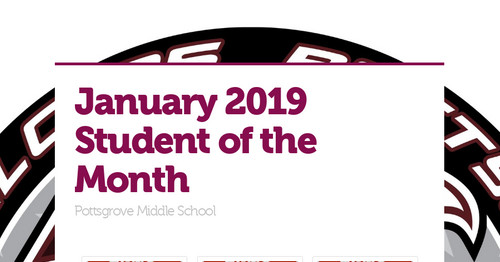 January 2019 Student of the Month