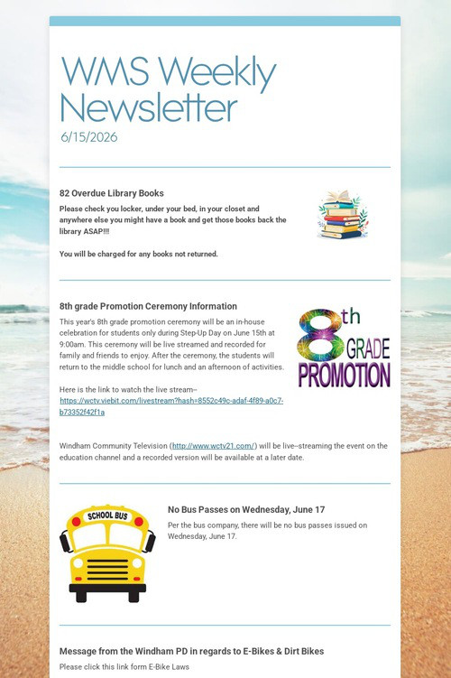 WMS Weekly Newsletter