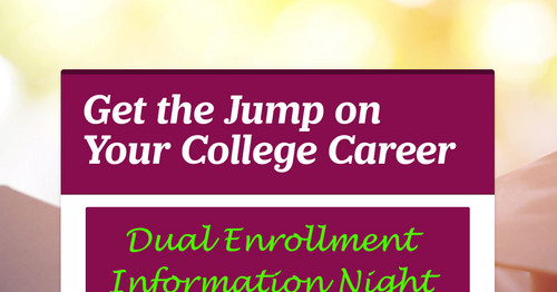 Get the Jump on Your College Career