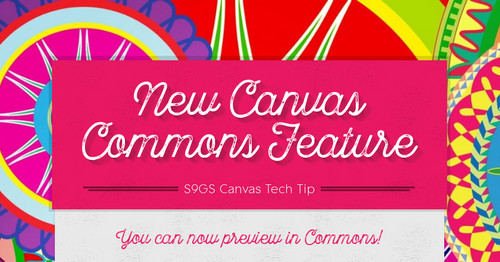 New Canvas Commons Feature