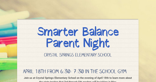 Smarter Balance Parent Night