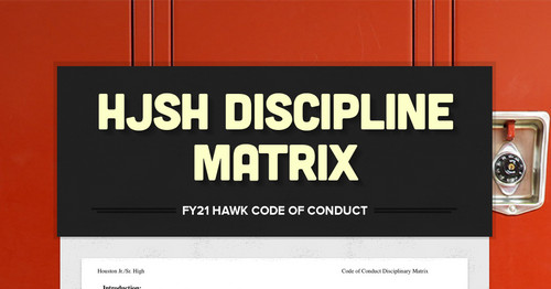 HJSH Discipline Matrix