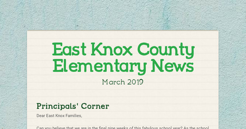 East Knox County Elementary News