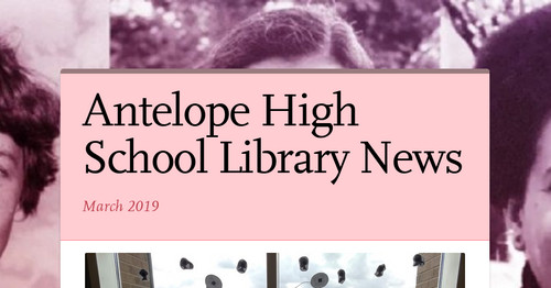 Antelope High School Library News