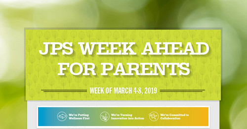 JPS Week Ahead for Parents