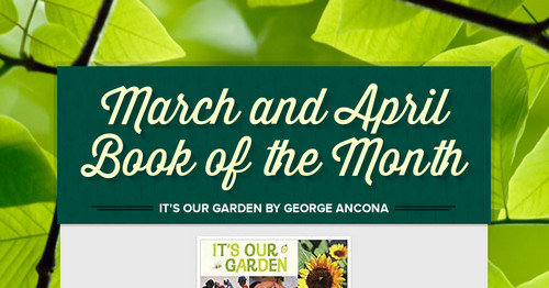 March and April Book of the Month