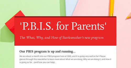 'P.B.I.S. for Parents'